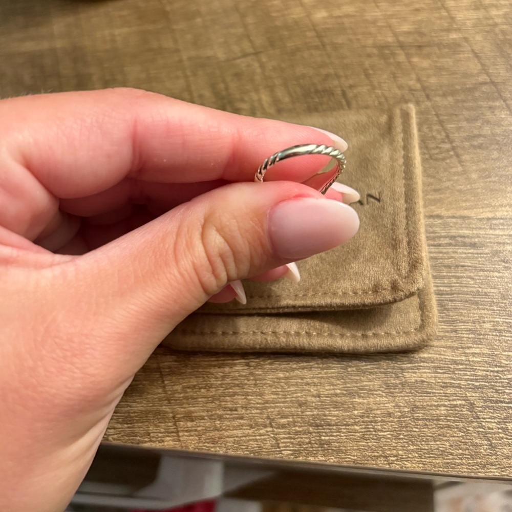 David yurman cable heart pinky ring size 4.5 - Picture 2 of 9